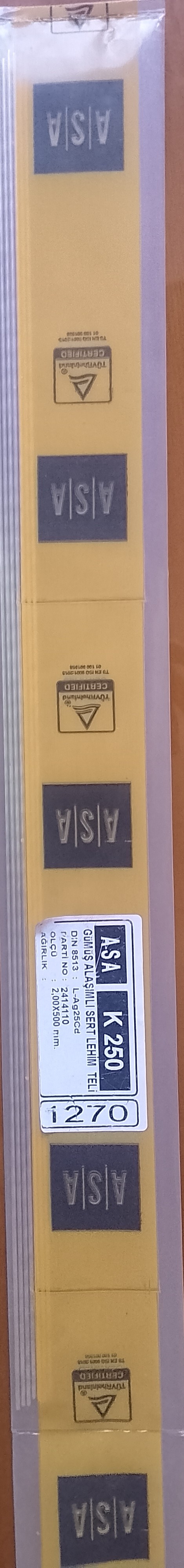 سیم جوش نقره ترکیه، 25 % قطر 500 * 2 م م