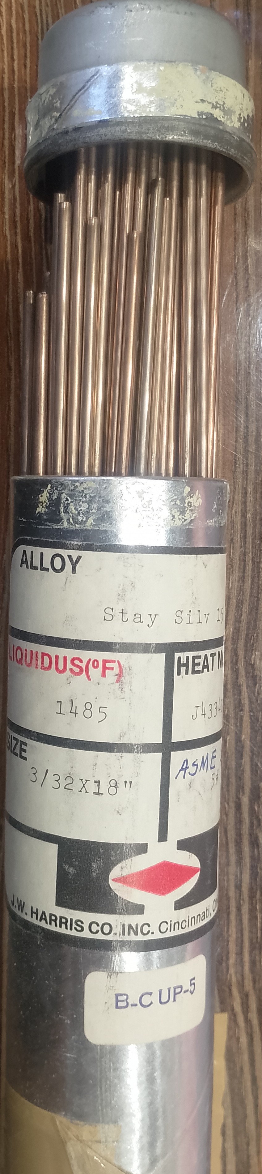 سیم جوش نقره 15% آمریکایی قطر 2 م م هر کیلوگرم سیم جوش